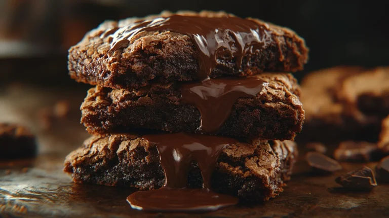 Gooey cookie brownies with golden edges and chocolate chips