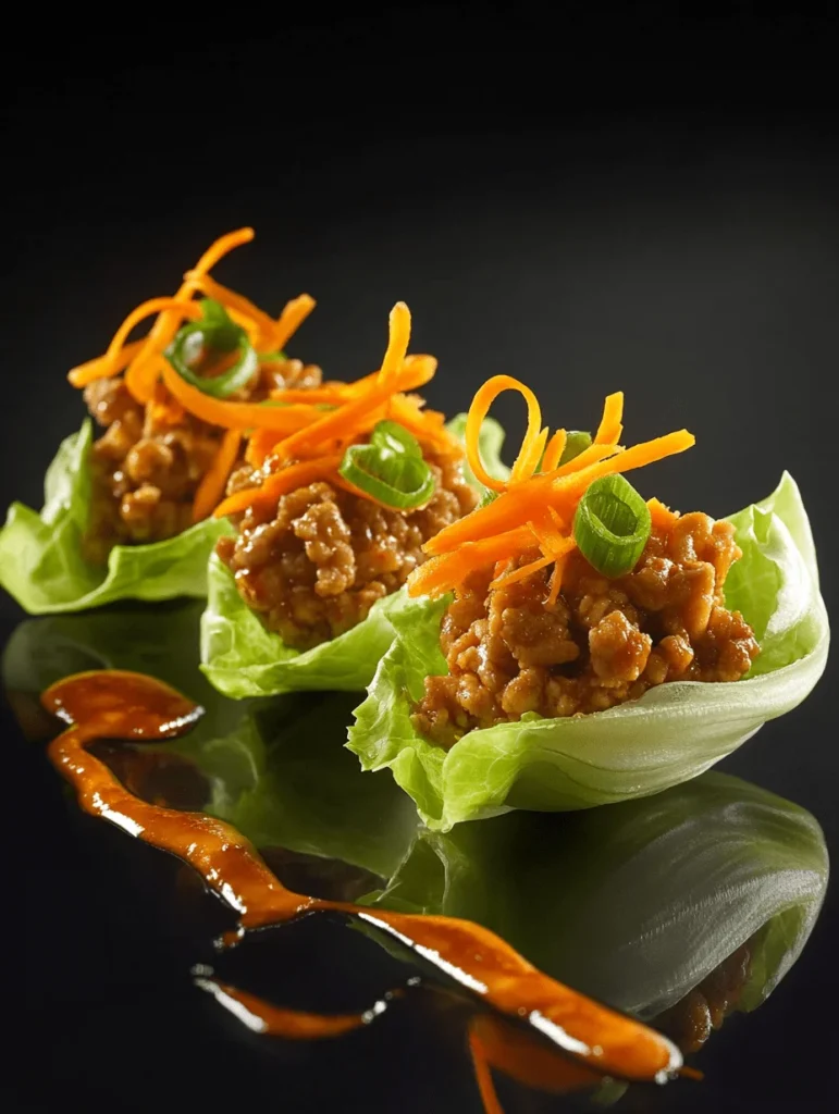ground chicken lettuce wraps with hoisin sauce