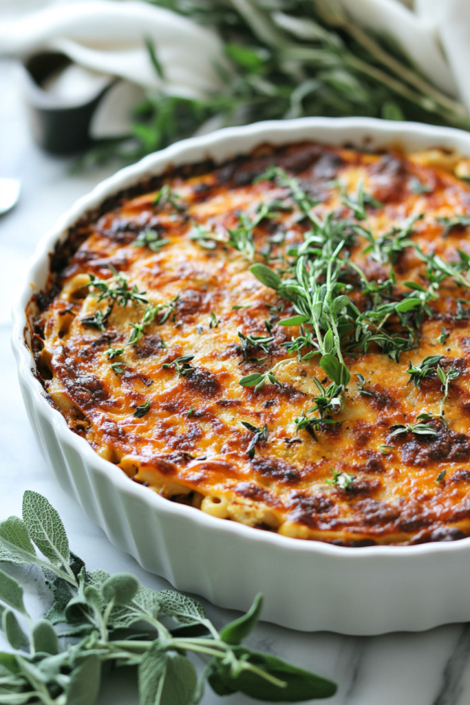 cauliflower mac and cheese with sharp cheddar