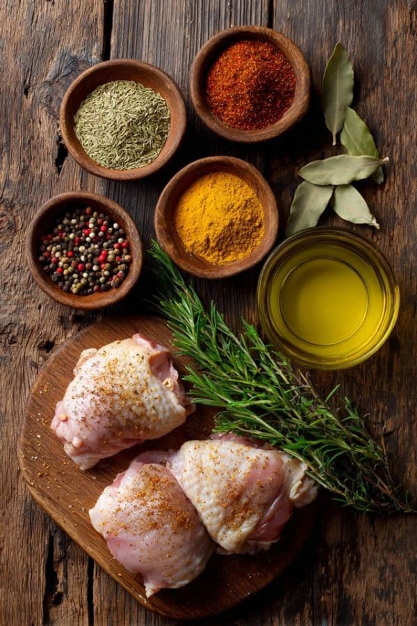 Ingredients for Oven Baked Chicken Thighs