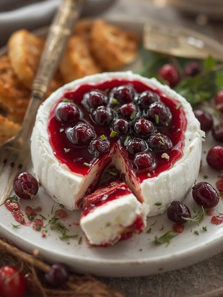 Cranberry brie cheese appetizer -christmas party appetizers -christmas dinner ideas -dinner recipes