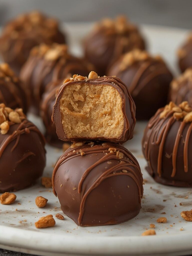 Chocolate Dipped Peanut Butter Pretzel Bites